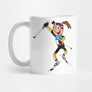 Biathlon girl Comic Mug